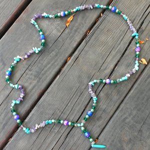 Amethyst Howlite Amazonite Necklace